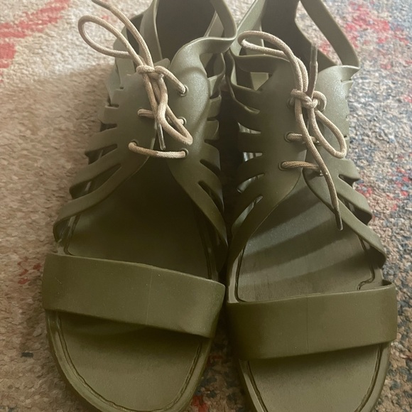 givenchy rubber jelly cage lace up sandals sz 39 usa 8.5 - Picture 4 of 13